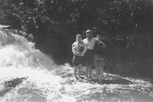 Jane, Harold and Helen Sias, on that first, fateful vacation up North.